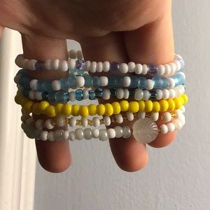 Teen sized, homemade bracelets (6 pack) free anklet/bracelet with order!